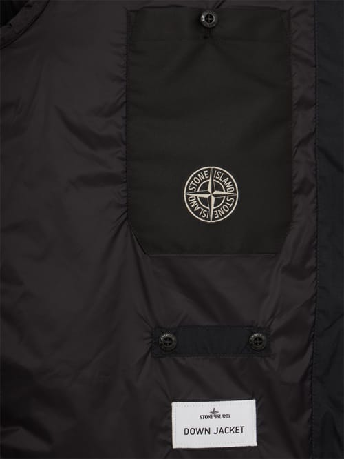 Stone Island: 可拆卸帽子的尼龙羽绒服