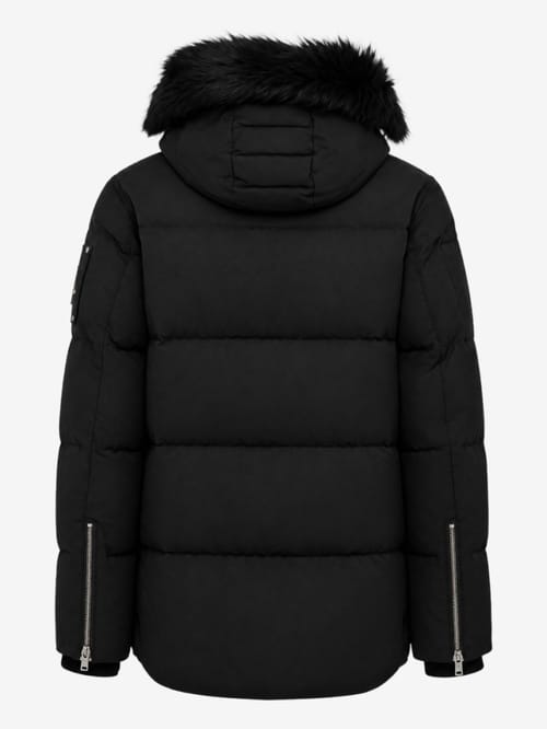 Moose Knuckles: Three-quarter cotton and shearling down jacket