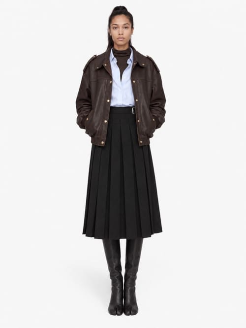 LA PISCINE: Pleated skirt