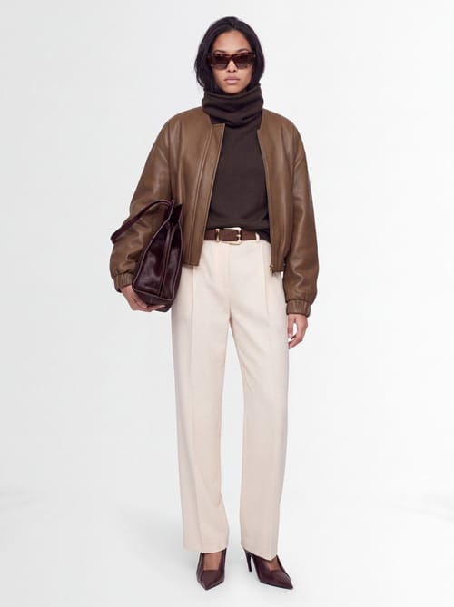 CRUNA: Pantalons larges plissés à coupe regular