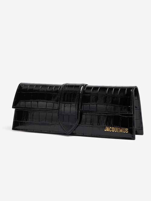 Jacquemus: La Pochette Bambino patent croco bag