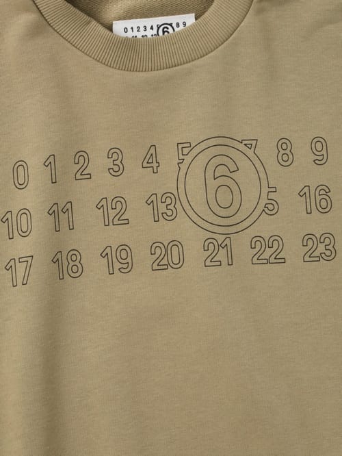 MM6 Maison Margiela: Printed cotton crewneck sweatshirt