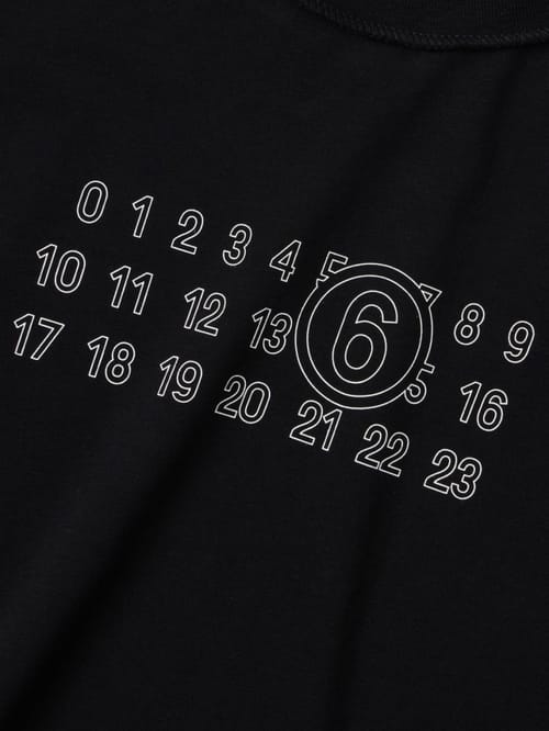 MM6 Maison Margiela: Printed cotton crewneck t-shirt