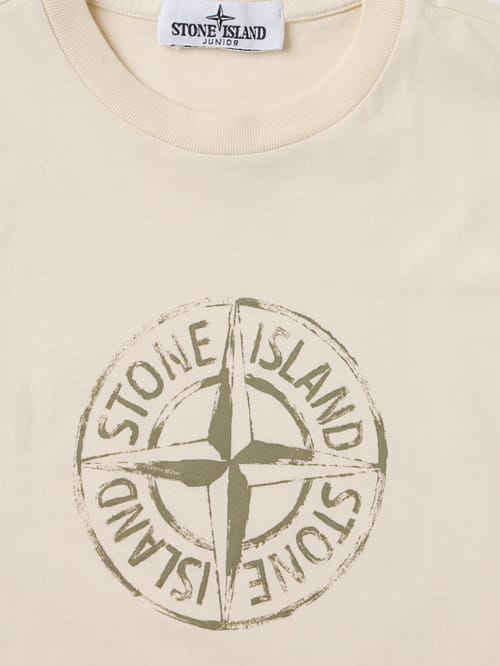 Stone Island Junior: 印花棉质短袖T恤