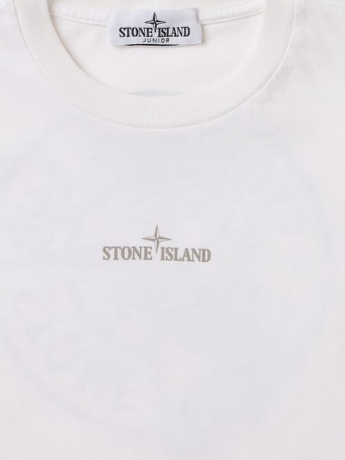 Stone Island Junior: 印花棉质运动衫