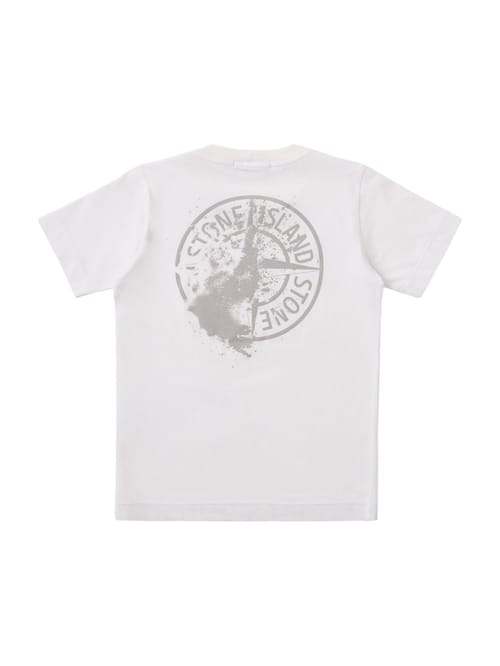 Stone Island Junior: 印花棉质运动衫