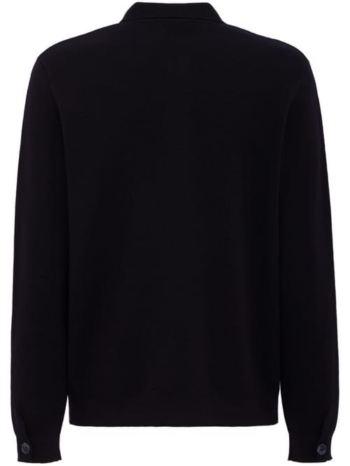 CRUNA: Punto Milano wool knit cardigan