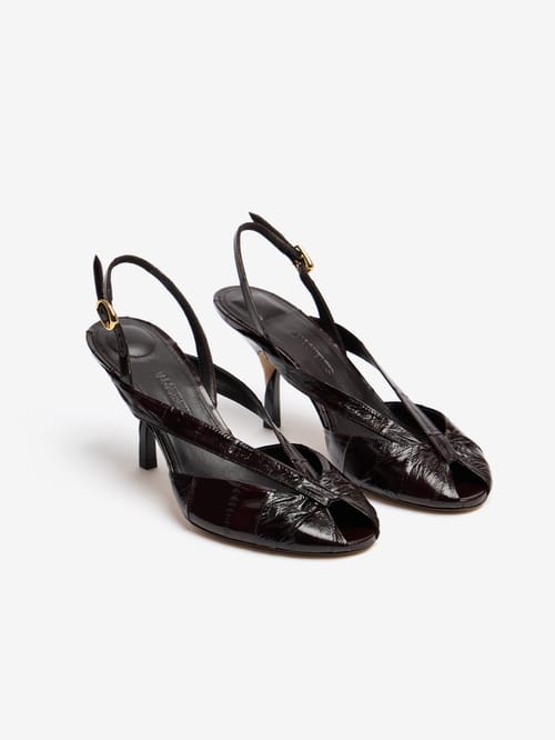 Jacquemus: Sandali slingback Poisson in vernice