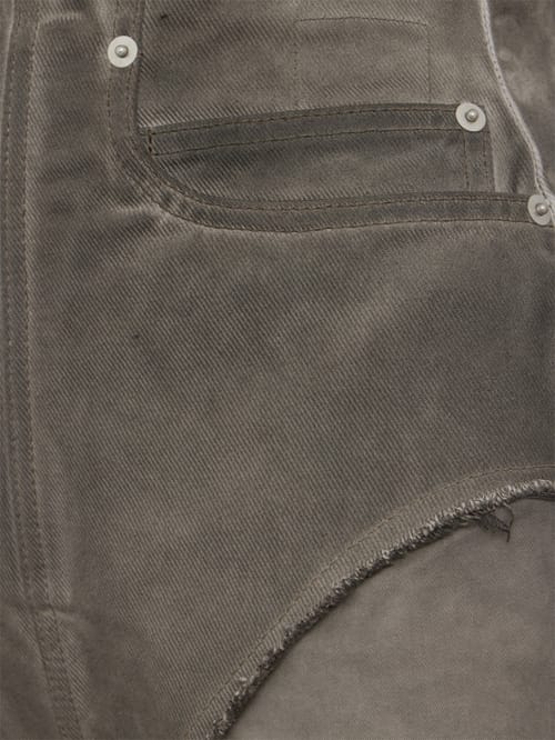 Rick Owens DRKSHDW: 牛仔短裤 - 脏污
