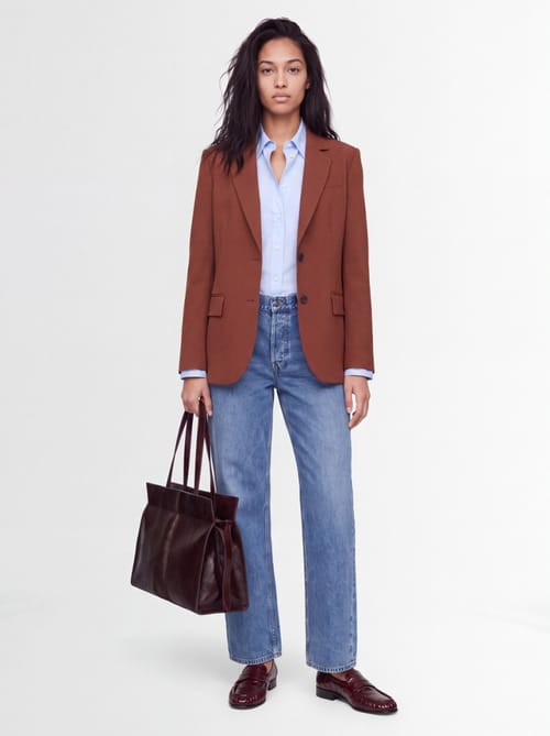 CRUNA: Blazer ajusté à simple poitrine