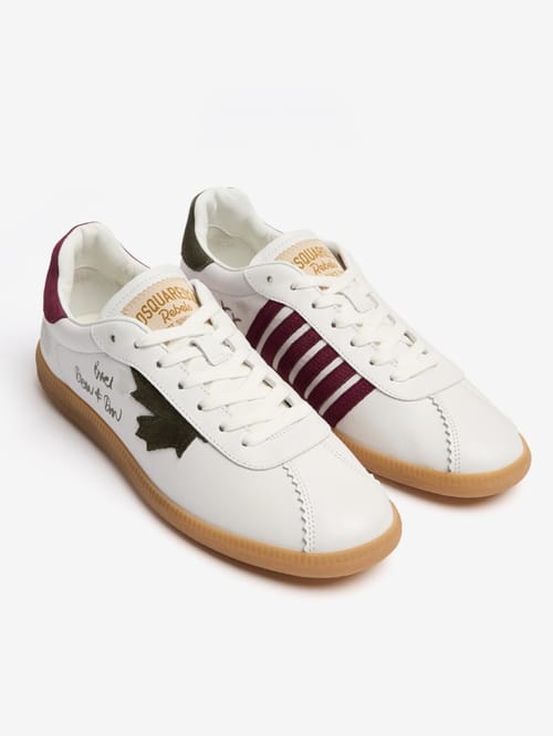 Dsquared2: Leather and polyamide logo sneakers