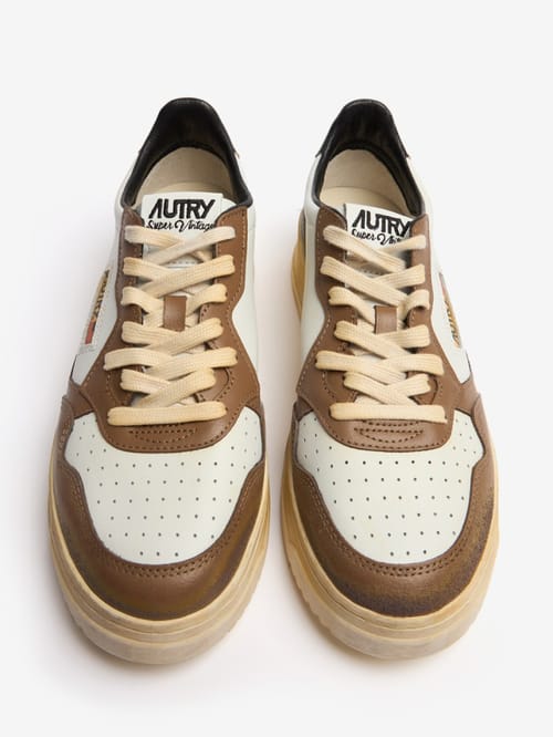 Autry: Super Vintage nylon and leather sneakers
