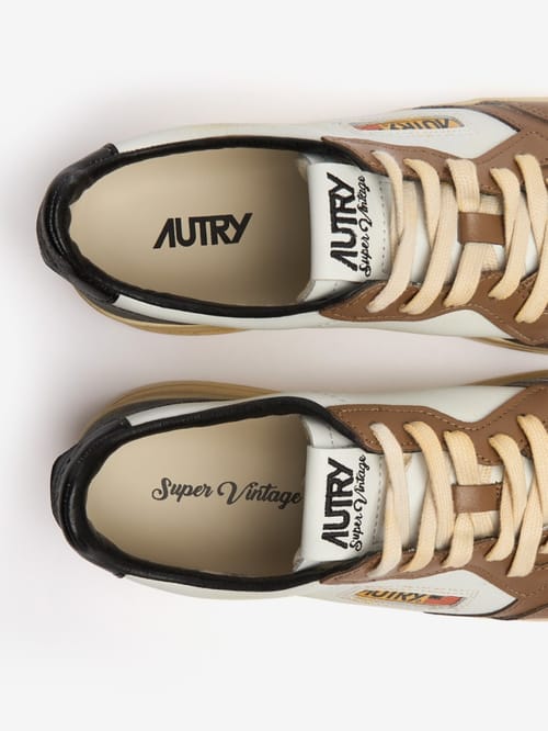 Autry: Super Vintage nylon and leather sneakers