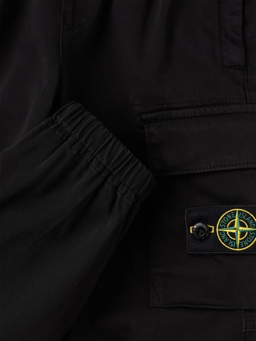 Stone Island Junior: Pantalones Cargo de Twill de Algodón Stretch
