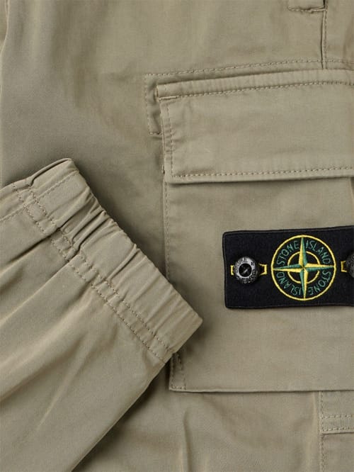 Stone Island Junior: Stretch cotton twill cargo pants