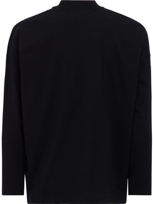 Jil Sander: Mock 领口方正宽松版型棉长袖 T 恤