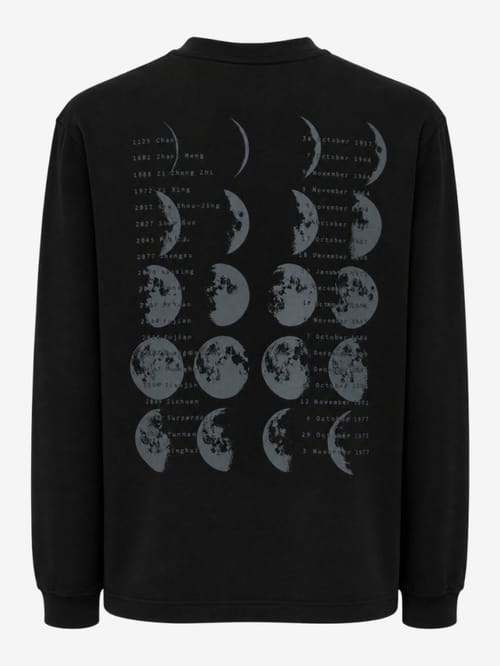 PURPLE MOUNTAIN OBSERVATORY: T-shirt manches longues Moons en coton
