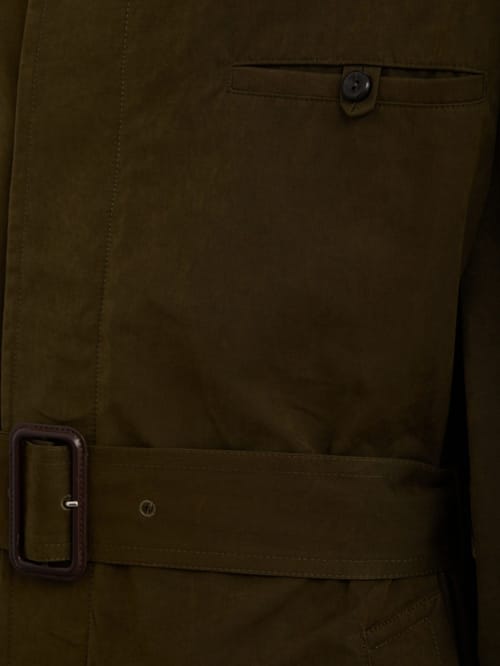 Bluemarble: Cotton blend funnel neck trench coat