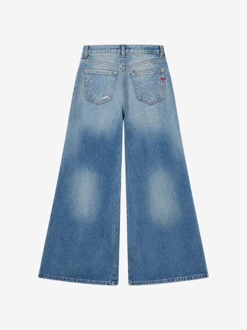 Diesel Kids: Washed denim straight jeans