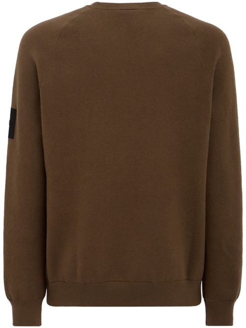 OUTHERE: Woodveil cotton blend crewneck sweater
