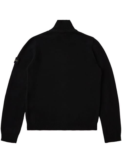 Stone Island Junior: Wool blend knit cardigan