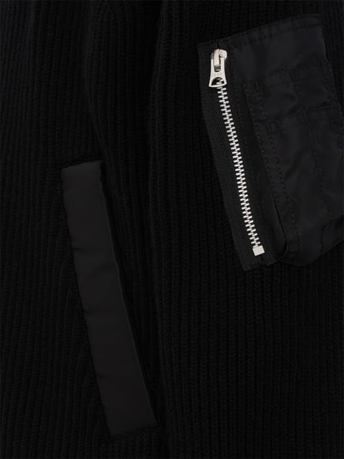 Sacai: Wool Knit Blouson