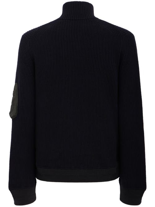Sacai: Wool Knit Blouson
