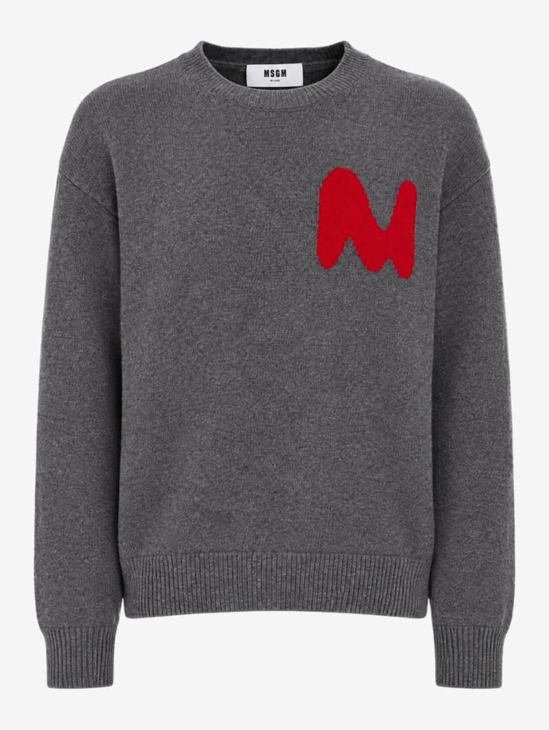 MSGM: Wool cashmere blend polo
