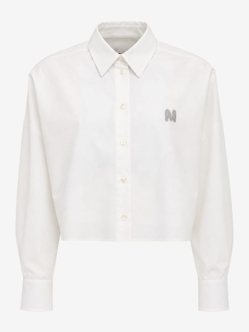 MSGM: Cotton long-sleeve shirt with logo