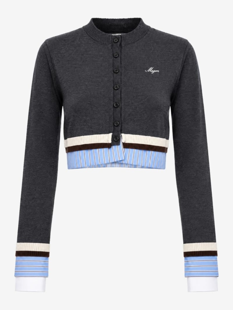 MSGM: Mini cardigan with logo