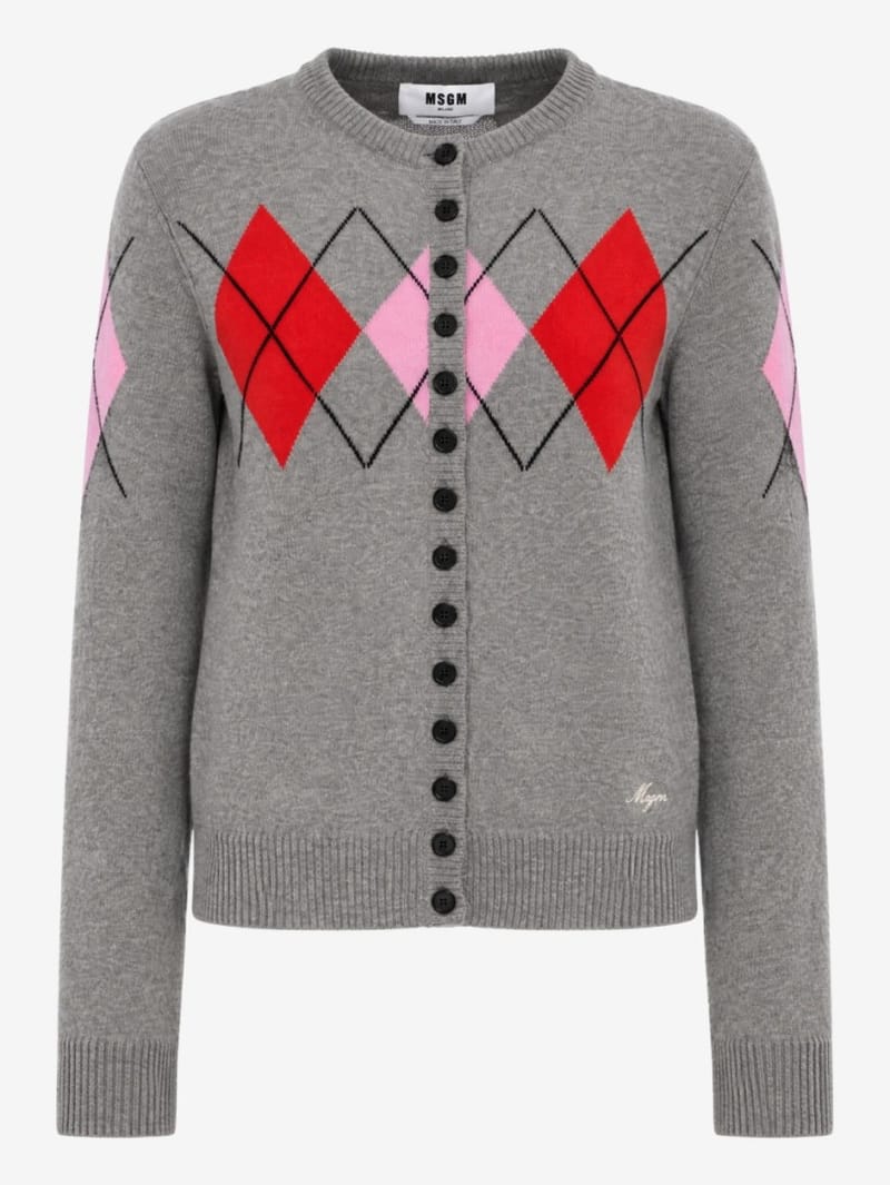 MSGM: Argyle pattern cardigan
