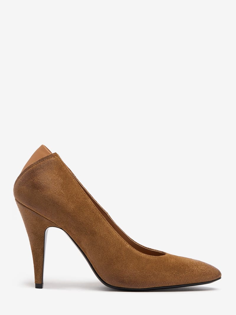 Jil Sander: 45mm Arc patent leather slingback pumps