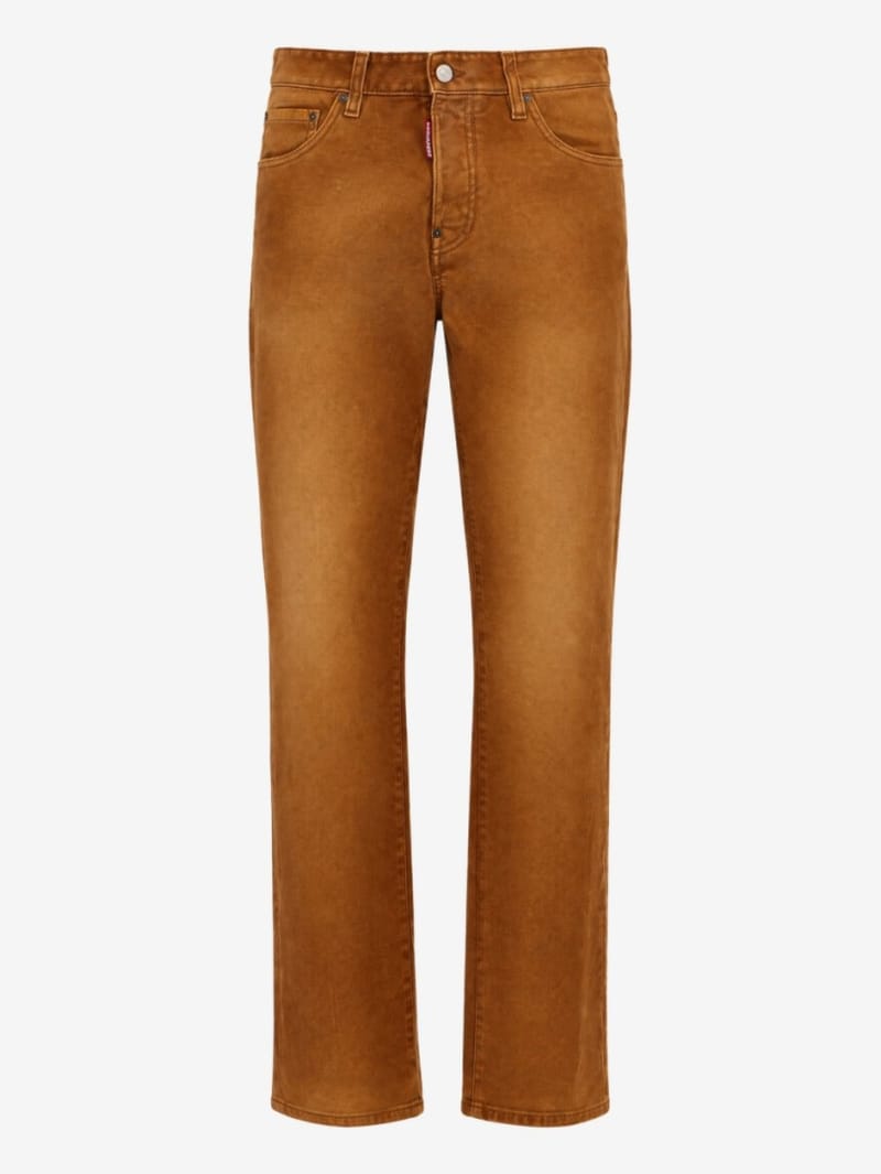 Dsquared2: 642 vintage-effect cotton denim jeans