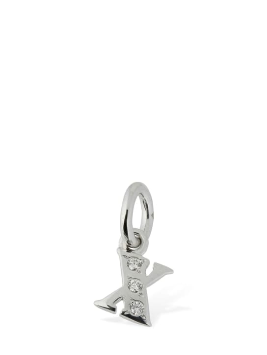 DoDo: 18KT White gold X charm w/ diamonds