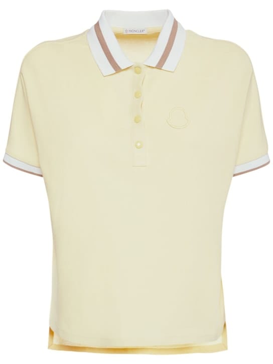 Moncler: Polo cotton jersey logo top