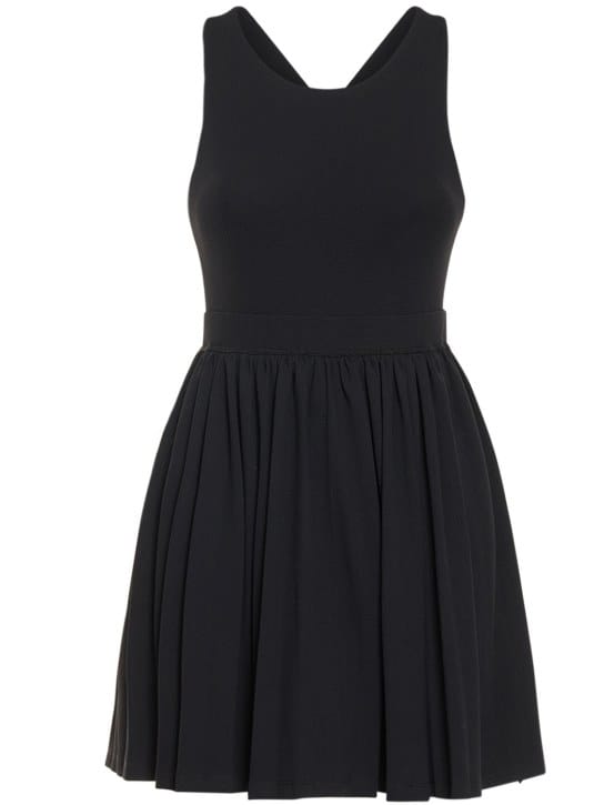 Marysia: Flared stretch-jersey mini dress