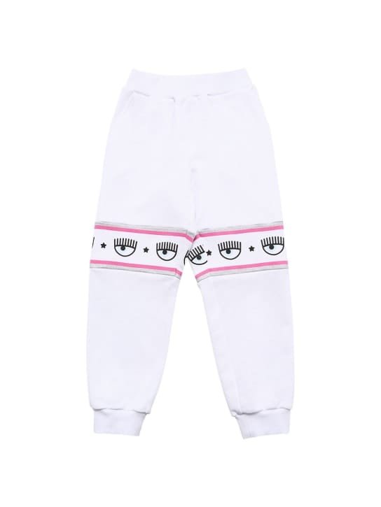 Chiara Ferragni: Logomania print cotton sweatpants