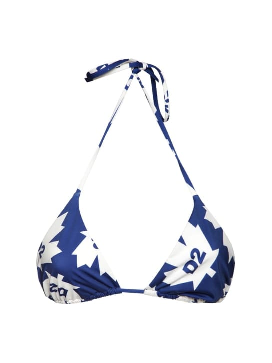 Dsquared2: Leaf logo print bikini top