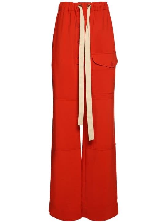 Stella McCartney: Fluid viscose blend high waist pants