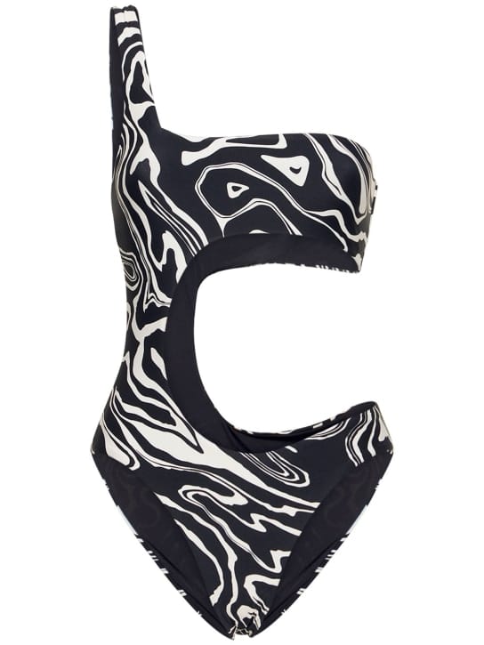 Weworewhat: One shoulder cut out one piece swimsuit