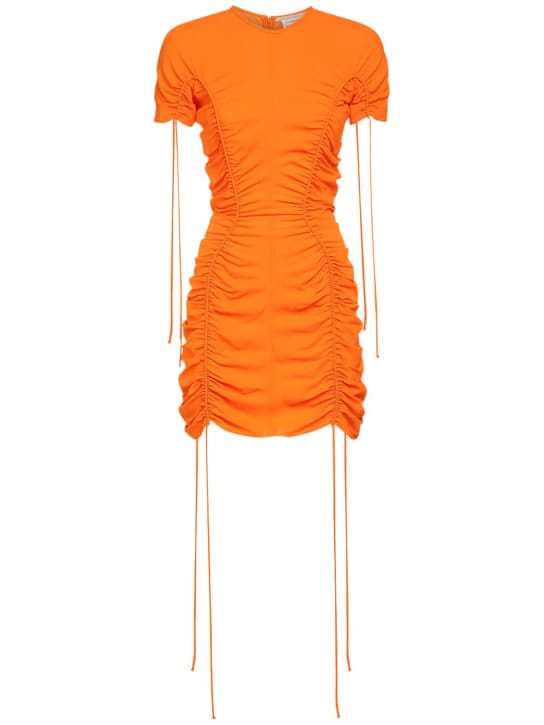Stella McCartney: Ruched cr pe mini dress