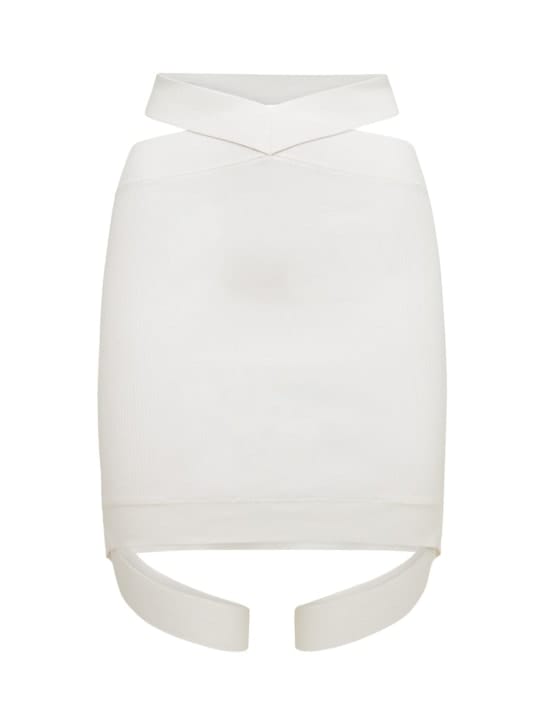 Dion Lee: LVR独家人造丝针织迷你短裙