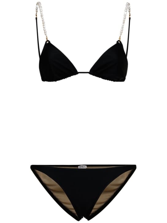 Dolla Paris: Bikini a triangolo con spalline perlate