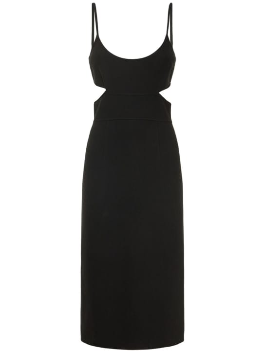 Michael Kors Collection: Virgin wool midi dress with cut-outs