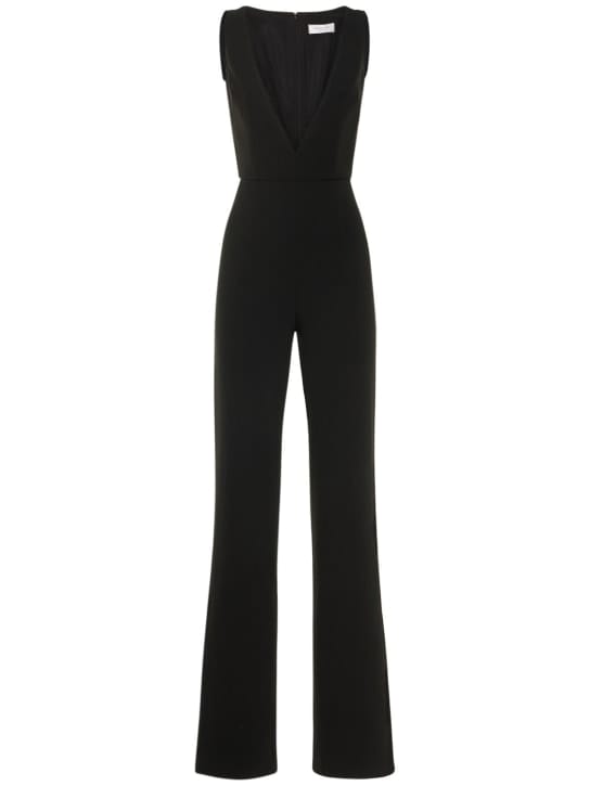 Michael Kors Collection: 羊毛混纺绉纱V领连身裤