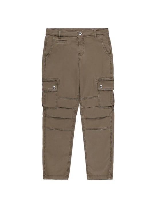 Brunello Cucinelli: 弹力棉质工装裤