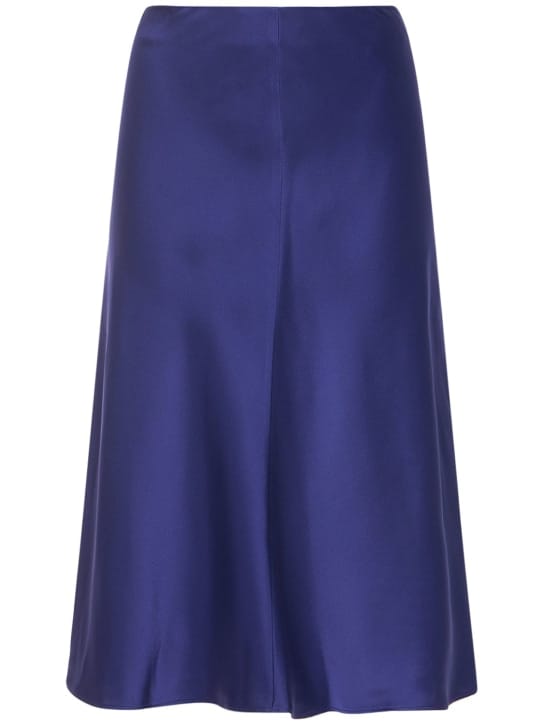 Stella McCartney: 光滑绸缎迷笛半身裙