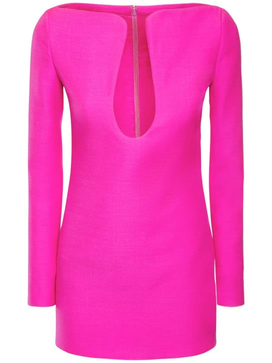 Valentino: Wool and silk mini dress with cut-out