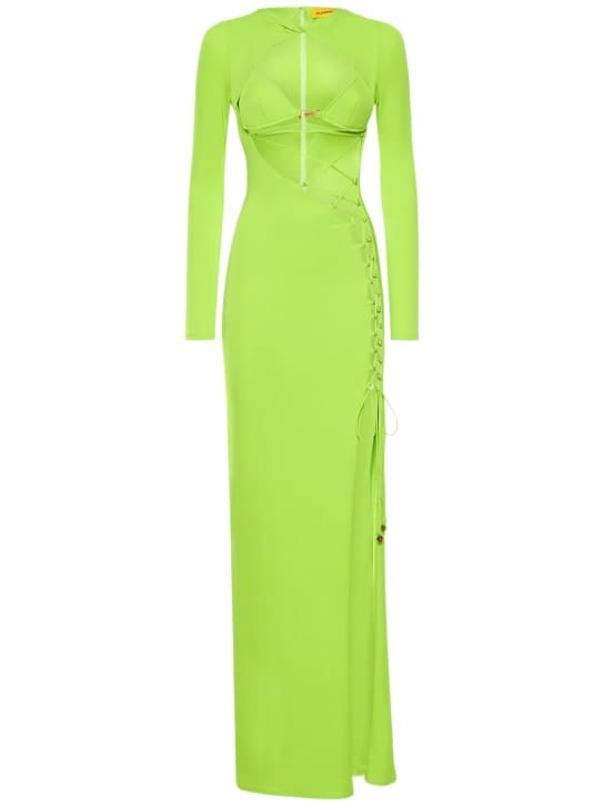 Dundas: Vestido largo de jersey con aberturas