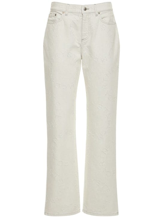 Stella McCartney: 激光logo直筒牛仔裤